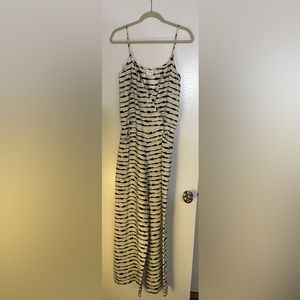 Parker Zebra Print Silk Jumpsuit Size S